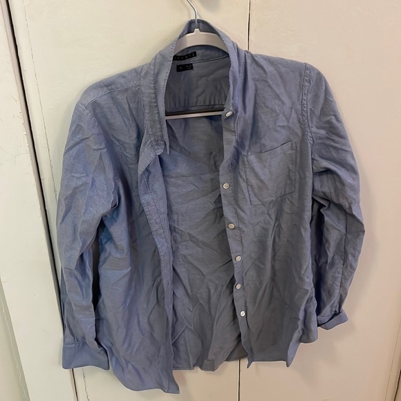 Slim fit blue Theory button down shirt, worn once! - Picture 1 of 2